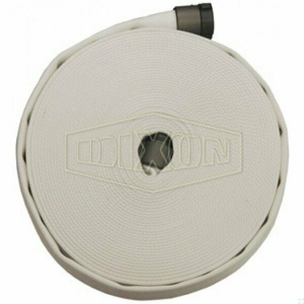 Dixon Coupled Single Jacket Fire Hose, 1-1/2 in, NST NH, 100 ft L, 135 psi Working, Brass, Domestic A315100PBF